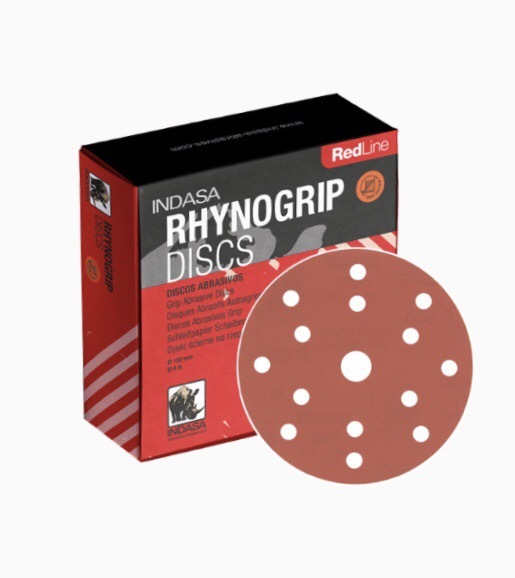 Disques abrasifs Rhynogrip Red Line P400  150mm 15Trous